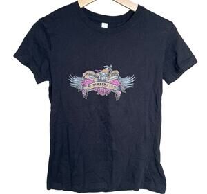2014 Sturgis Black Hill Rally Black T-shirt 74th Annual Size Large